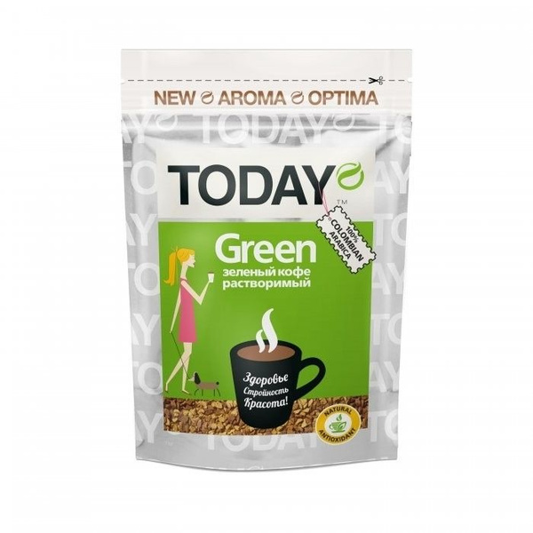 Кофе растворимый Today Green 75 грамм купить на OZON по низкой цене ...