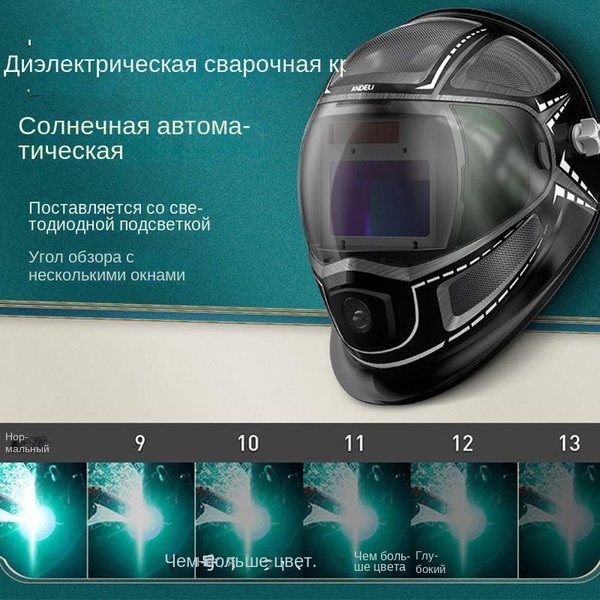 Маска сварочная хамелеон ANDELI MA900VL LED маска (шлем) для сварки ...