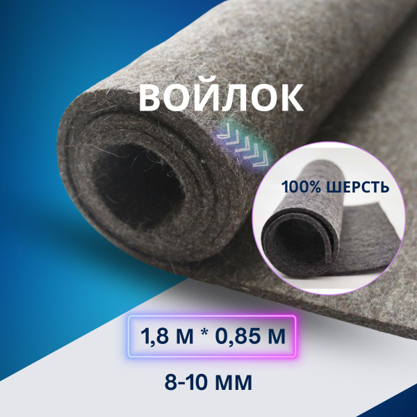 Войлок, Утеплитель, Тепло-Шумоизоляция 8-10мм купить на OZON по низкой ...