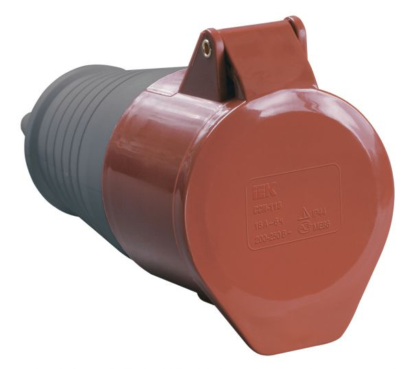 Розетка переносная силовая 16A, 3P+E, 380V, IP44 ССИ-214 IEK PSR22-016 ...