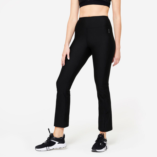 Тайтсы DECATHLON Женские леггинсы для фитнеса - черные DOMYOS купить на ...