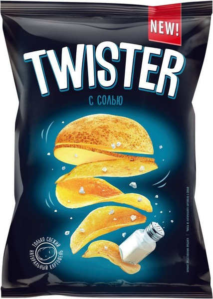 Чипсы картофельные Twister с солью, 70г купить на OZON по низкой цене ...