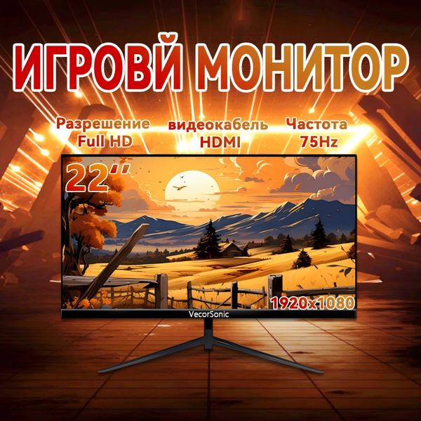 VecorSonic 22" Монитор HD-монитор, черный купить на OZON по низкой цене ...
