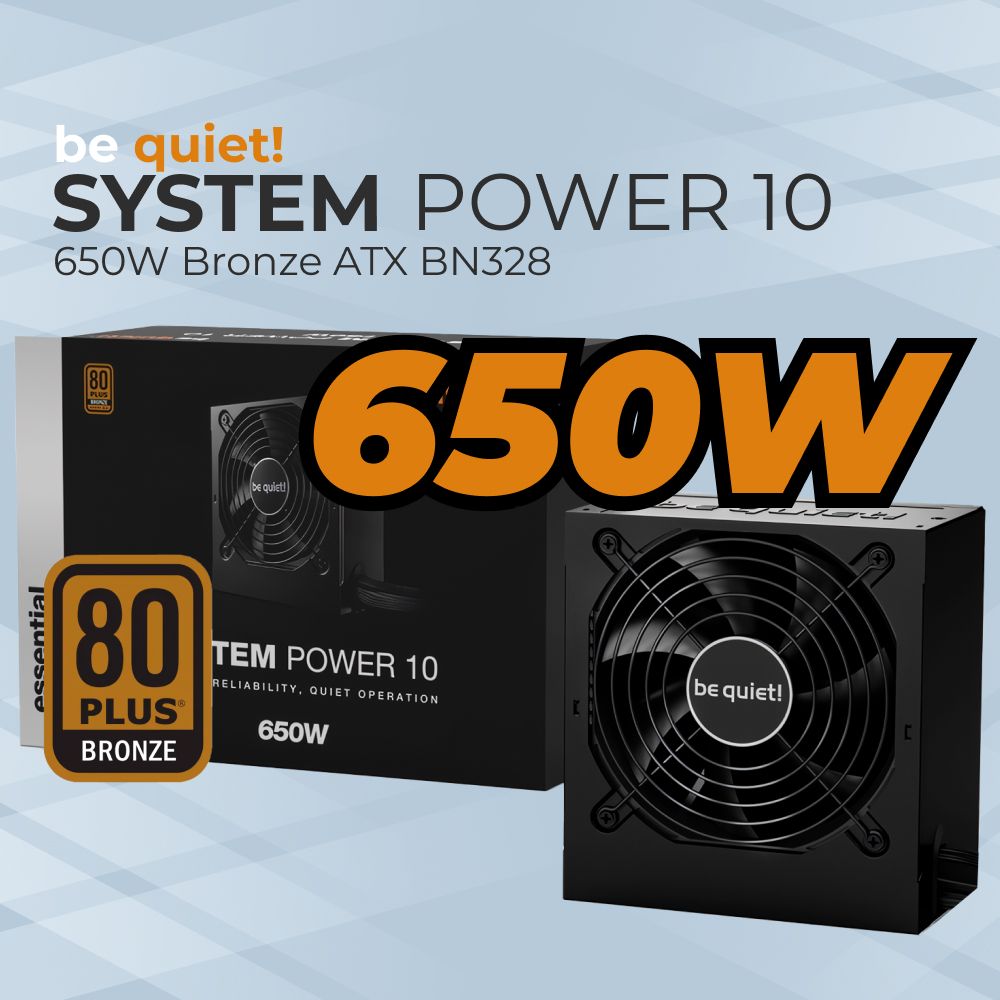 БлокпитаниядляПКATXbequiet!SystemPower10650W/ATX2.52,APFC,DC-DC,80PLUSBronze,120mmfan