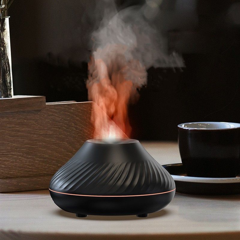 Flame Aroma Diffuser. Увлажнитель воздуха с имитацией пламени. Flame Aromatherapy Machine. Xiaomi Youpin Flame Fireplace Humidifier.