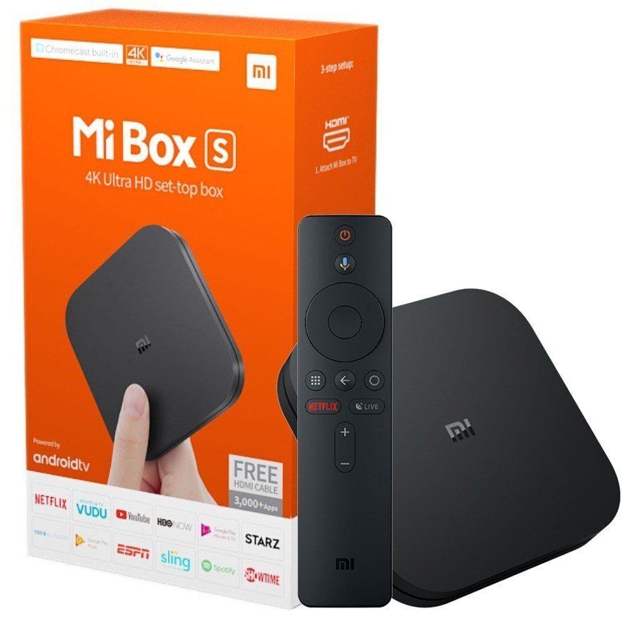 МедиаплеерMiTVBoxS4KAndroid,2ГБ/8ГБ,Bluetooth,Wi-Fi,черный
