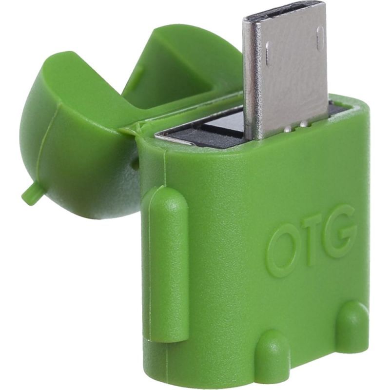 OTGпереходникUSB-microUSB,Android,зеленый