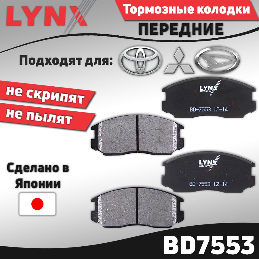 ТормозныеколодкипередниедляDAIHATSUTerios/TOYOTACami(1999-2005)/MITSUBISHIColt,Lancer(1990-2003);ДайхатсуТериос,ТойотаКами,МитсубисиКольтЛансер/кросс-номерTRWGDB3214