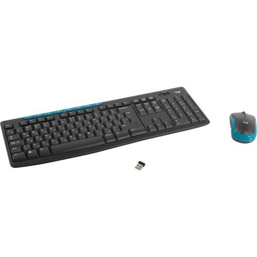 Logitech Комплект мышь + клавиатура беспроводная MK275, Русская раскладка, черный