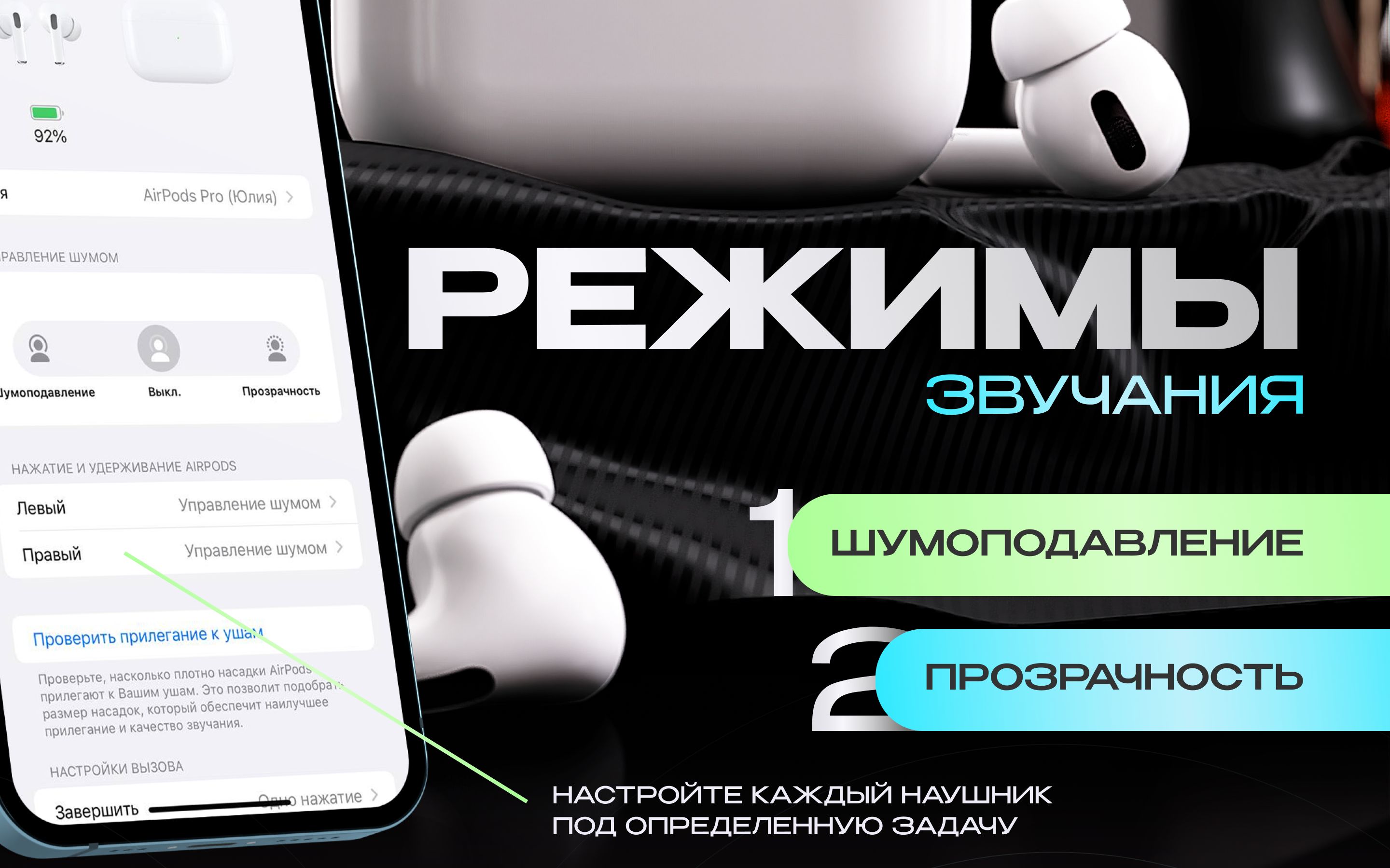 Наушники беспроводные bluetooth с сенсорным управлением и встроенным м(图5)