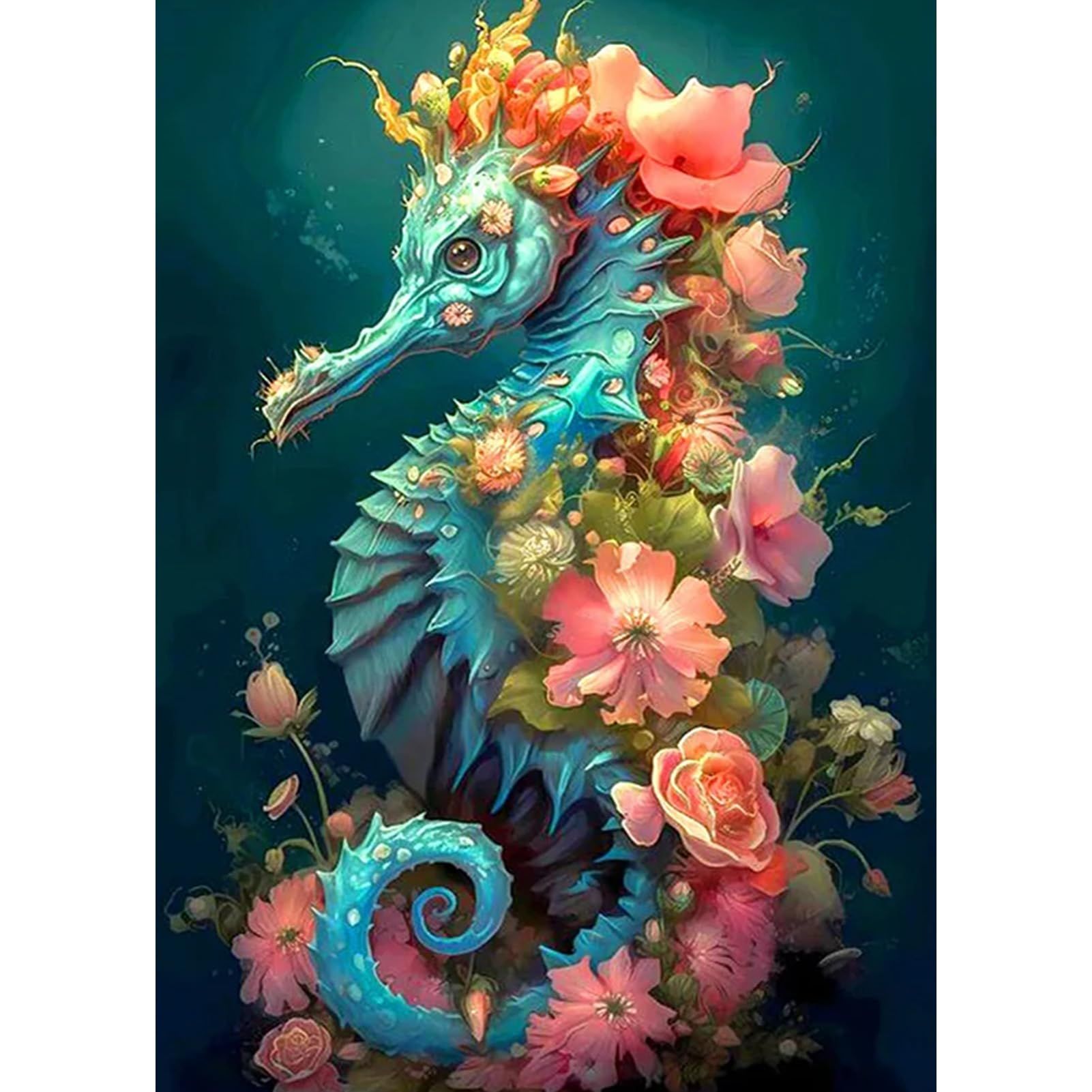 Морской конек арт