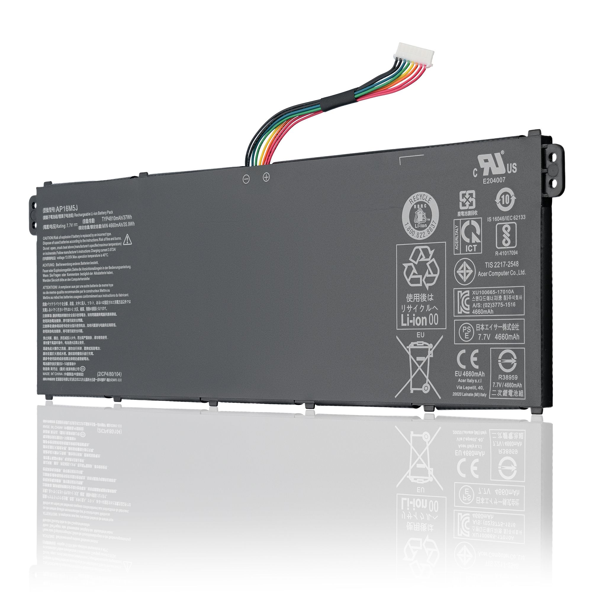 Аккумулятор для Acer AP16M5J / Aspire A315-21 / A315-51 (37Wh, 7.7V)