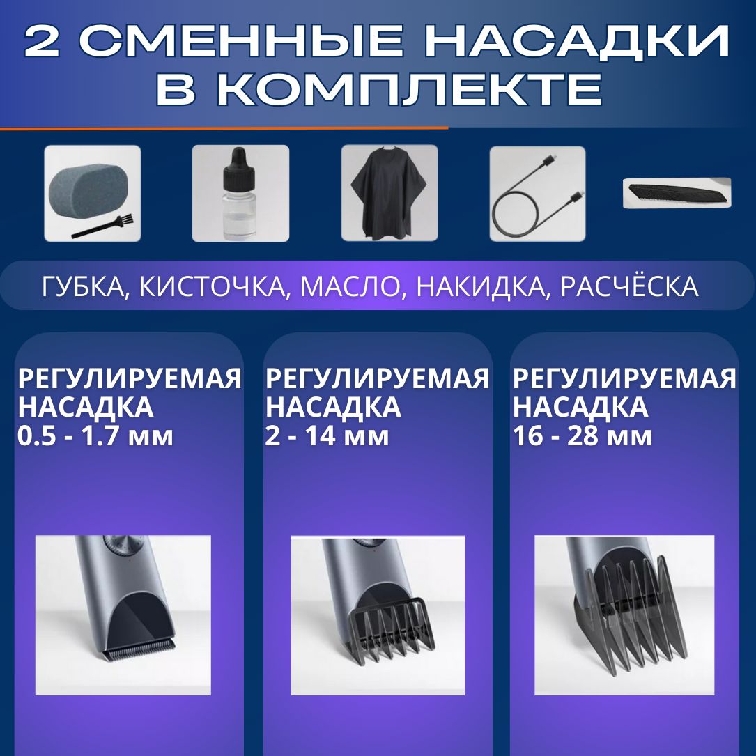 Машинка Xiaomi для стрижки волос Mijia Hair Clipper 2 MJGHHC2LF Silver