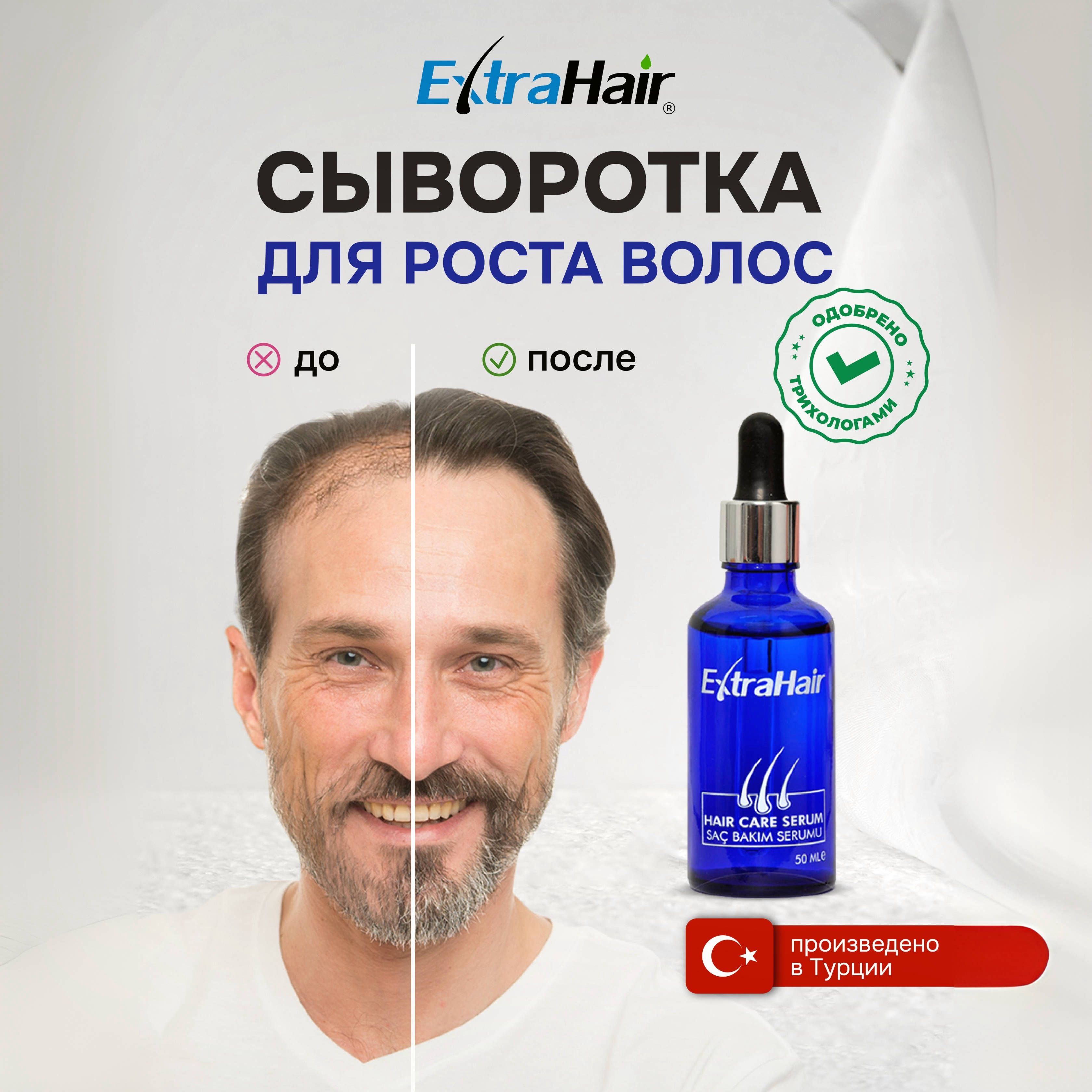 Средство Extra Hair сыворотка лосьон для роста волос против выпадения активатор роста волос бороды