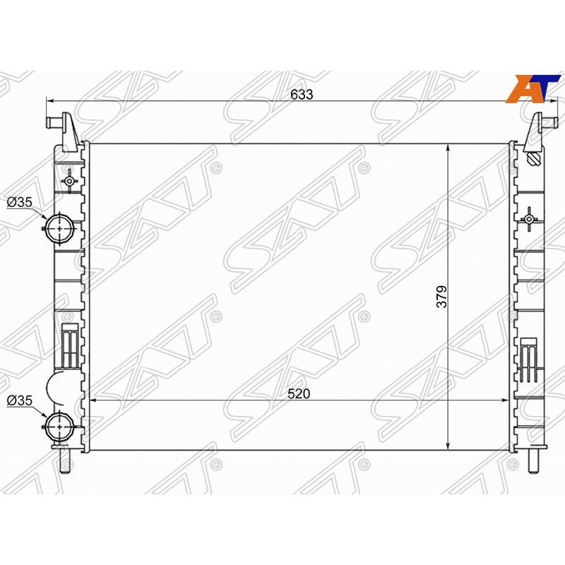 РадиаторохлаждениядляФиатАльбеа2002-2005,FiatAlbeaрадиаторохлажденияSATSG-FI0001,oem46819261