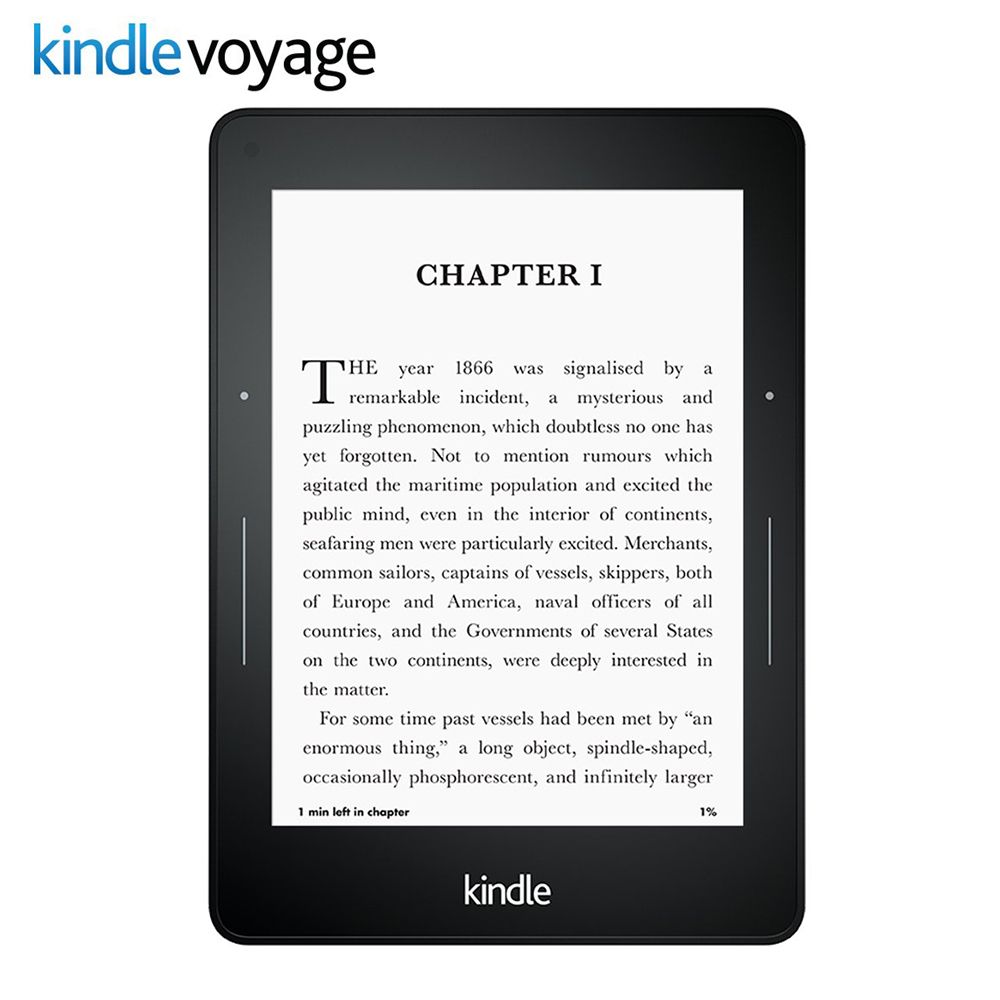 Amazon6"Электроннаякнигаkindlevoyage4ГБ300PPI/поддержкарусскогоязыка/поддержкаWi-Fi/сподсветкой/скрышкой,черный