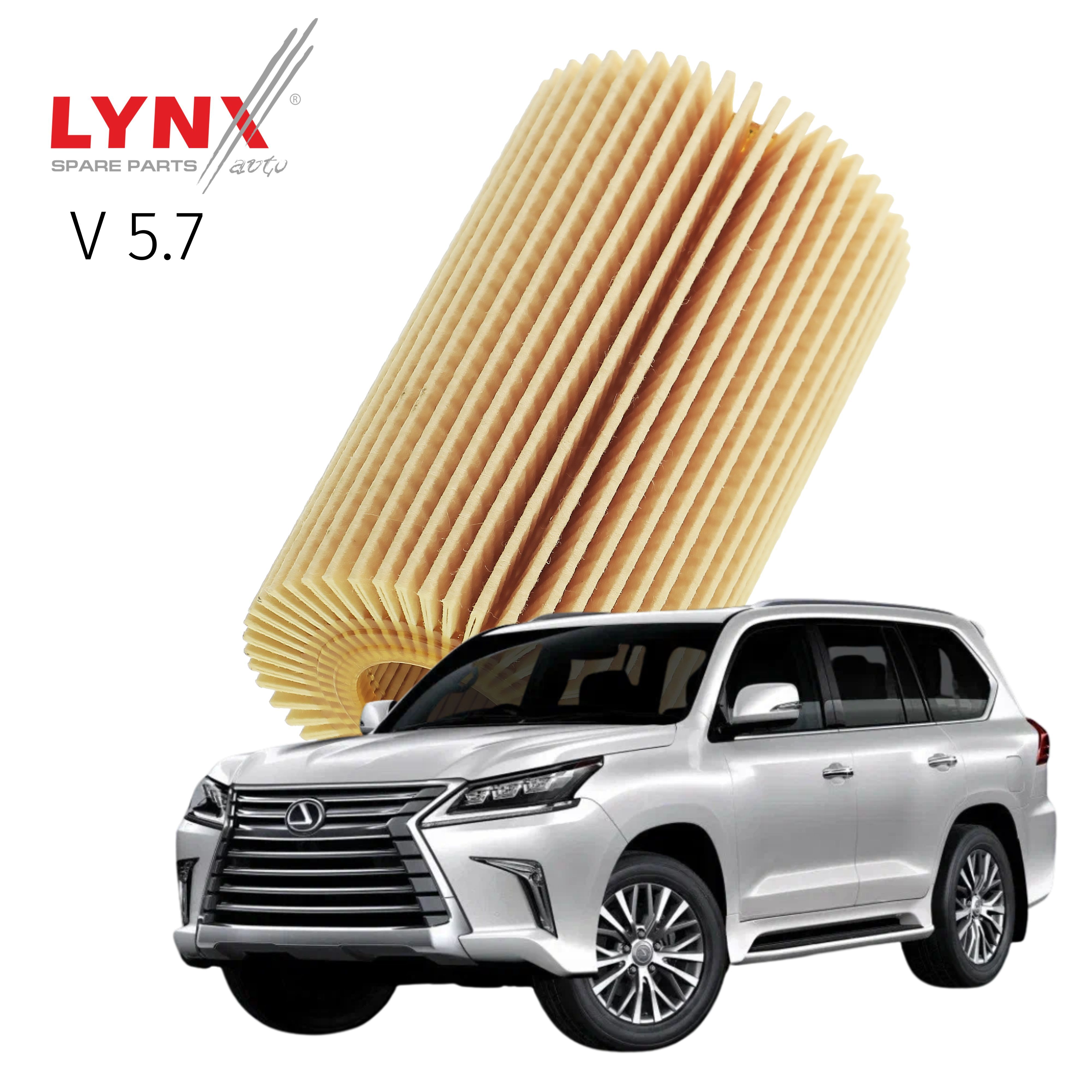 Фильтр масляный Lexus LX570 (3) J200 / Лексус ЛХ 570 2007-2014 2015 2016 2017 2018 2019 2020 2021 2022 V5.7 3UR-FE / 1шт LYNXauto