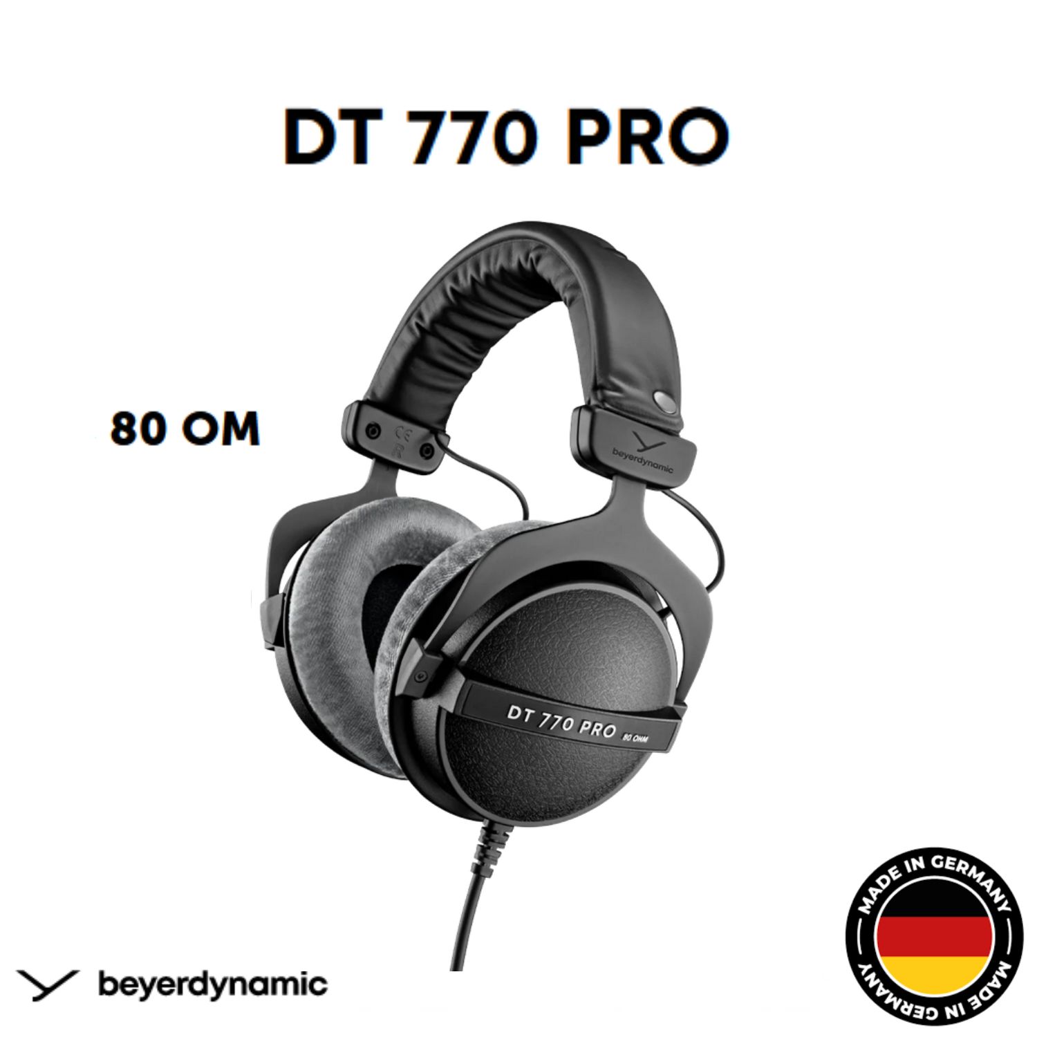 DT770PRO(80ohm)СтудийныенаушникизакрытоготипаBeyerdynamic