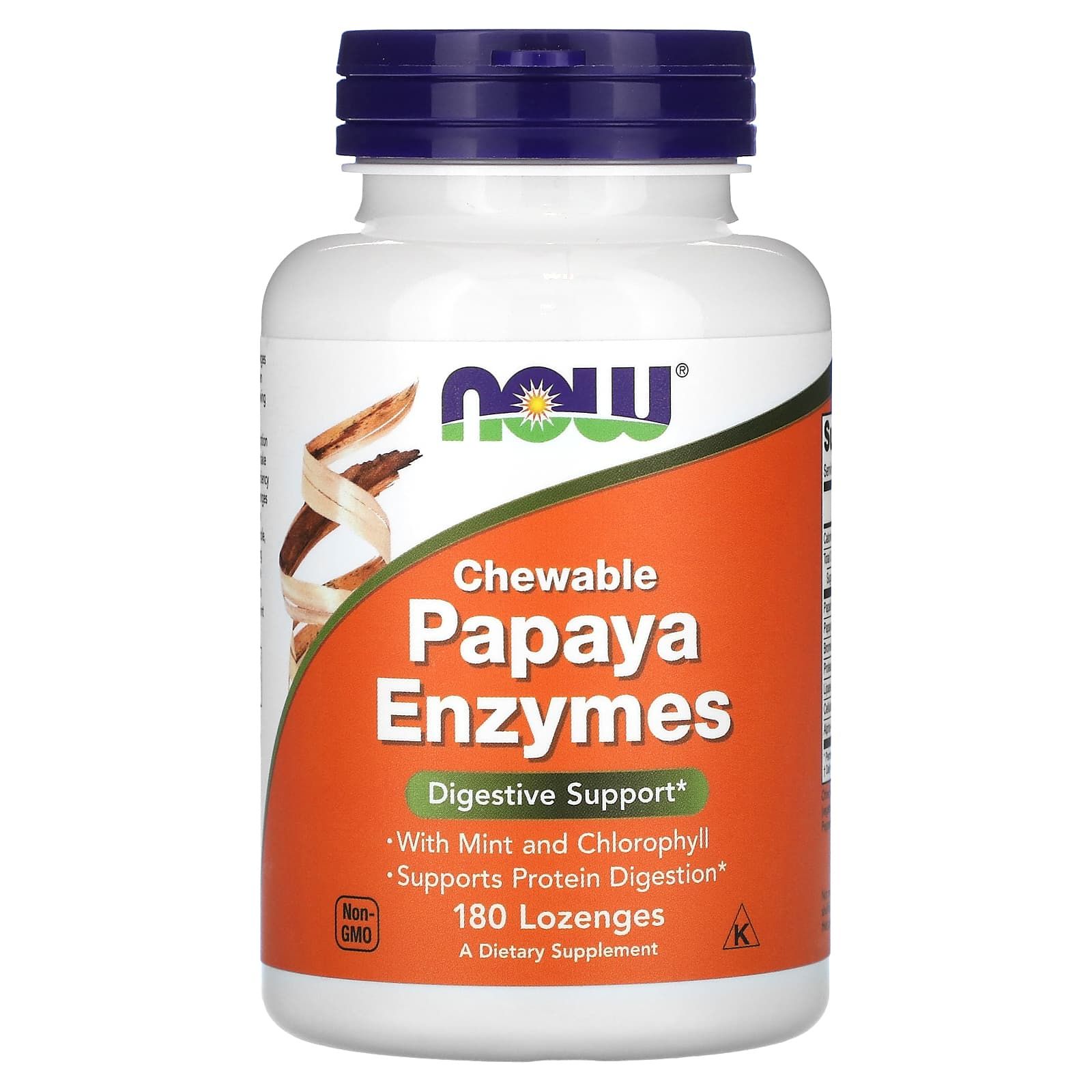 Now Foods Papaya Enzyme Chewable, 180 капсул