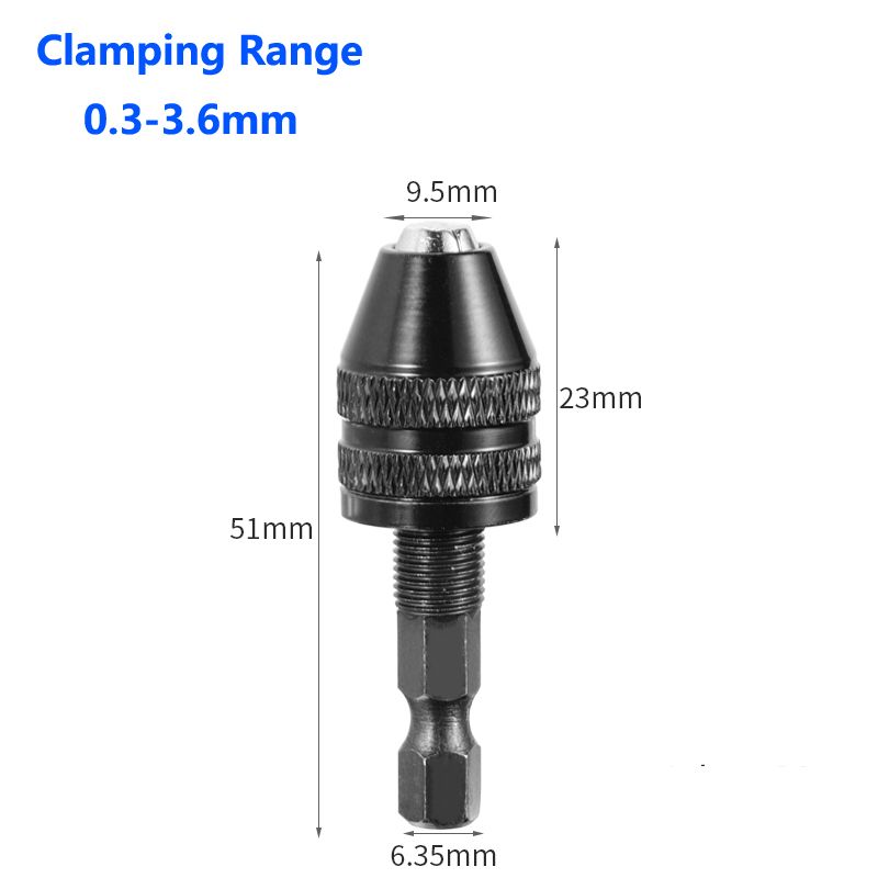 Мини-сверлильныйпатронбезключа0,3-8мм,самозатягивающиесясверладляэлектродрели,Цангаинструментыдлякрепления1/4дюйма,шестигранныйхвостовик,быстраястрота