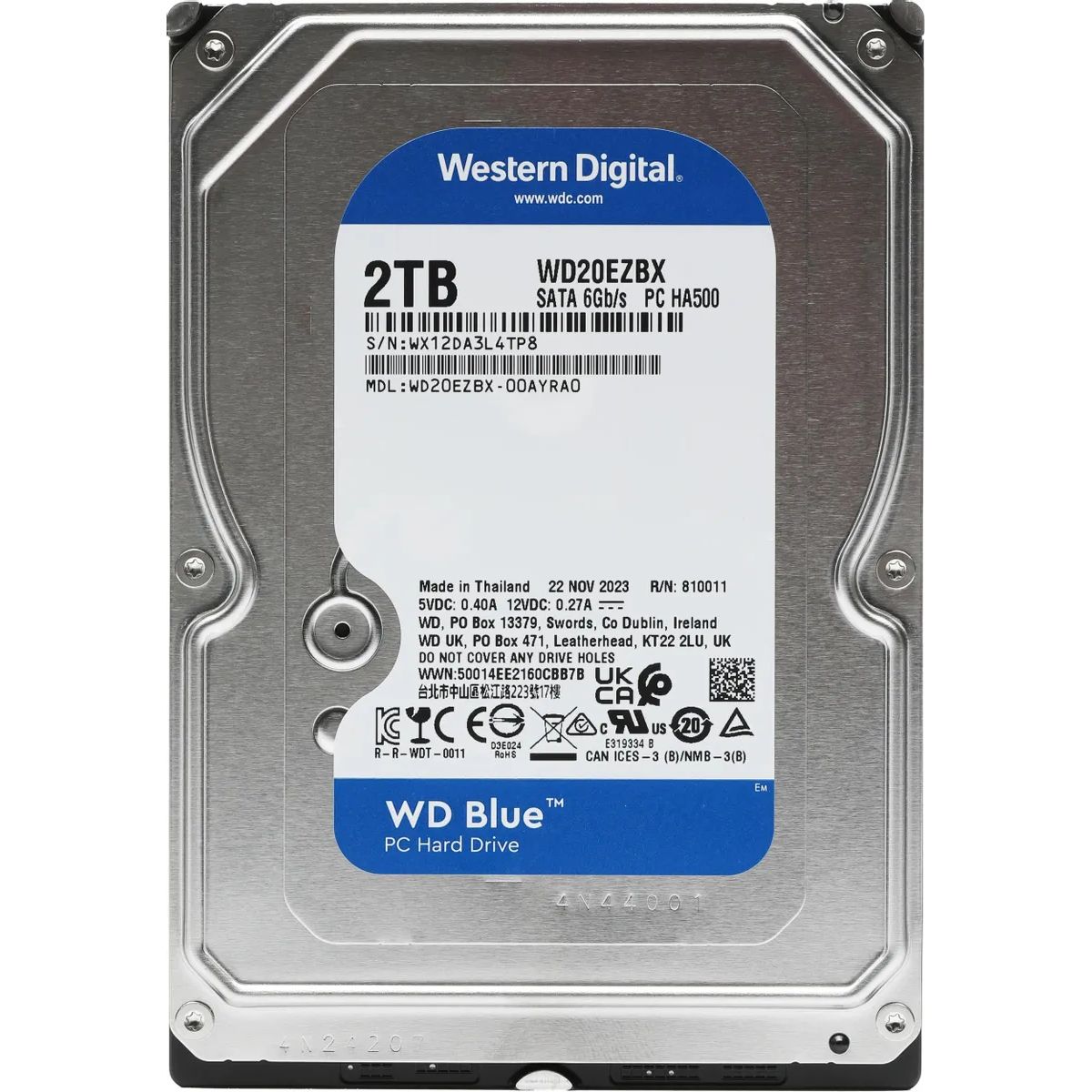 WesternDigital2ТБВнутреннийжесткийдискSATA-IIIWDBlue(WD20EZBX)