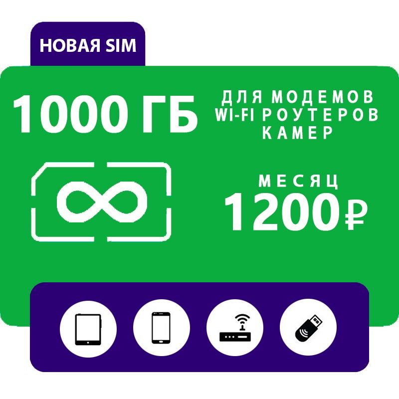 SIM-карта Симкарта Мегафон для интернета (Вся Россия)