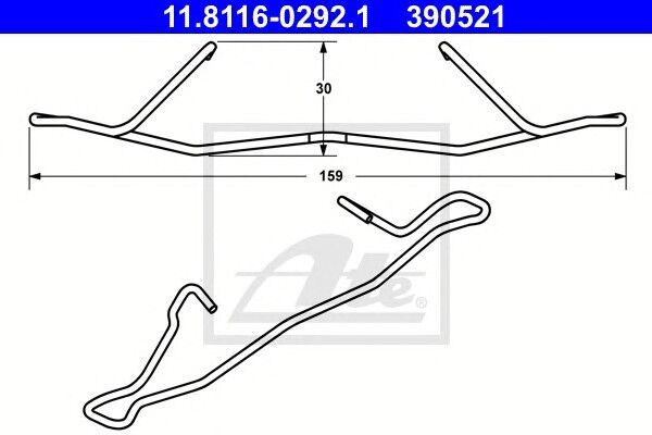 Пружина крепления торм. колодок Opel Astra/Vectra/Zafira