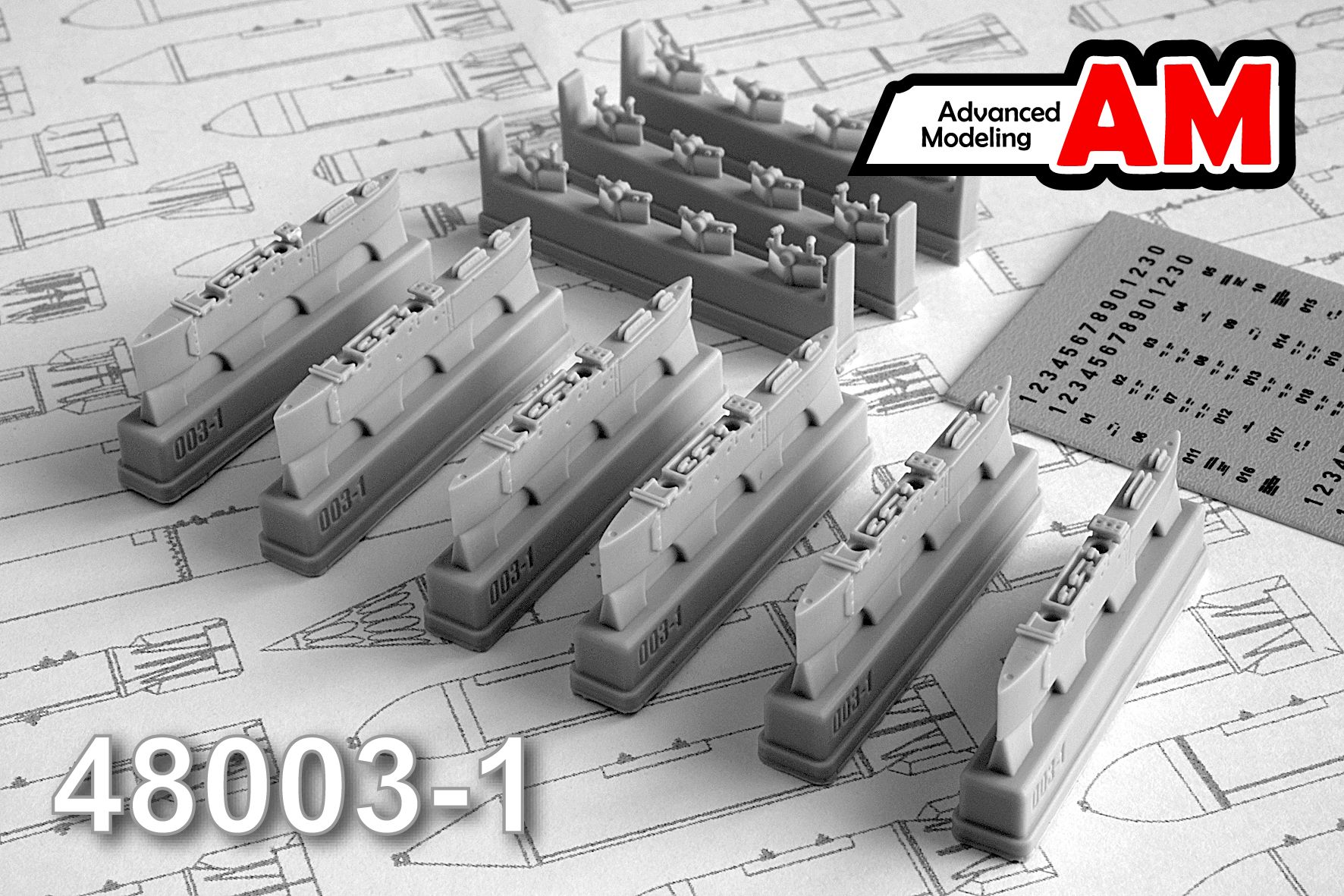 AMC48003-1БалочныйдержательБДЗ-57КР-ВМ1/48