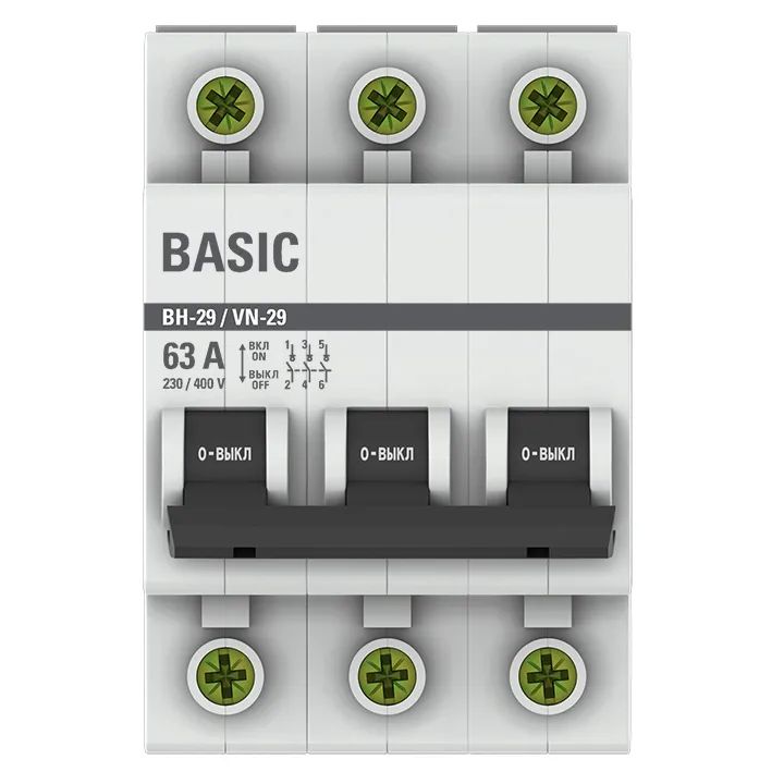 Выключатель нагрузки 3P 63А ВН-29 Basic