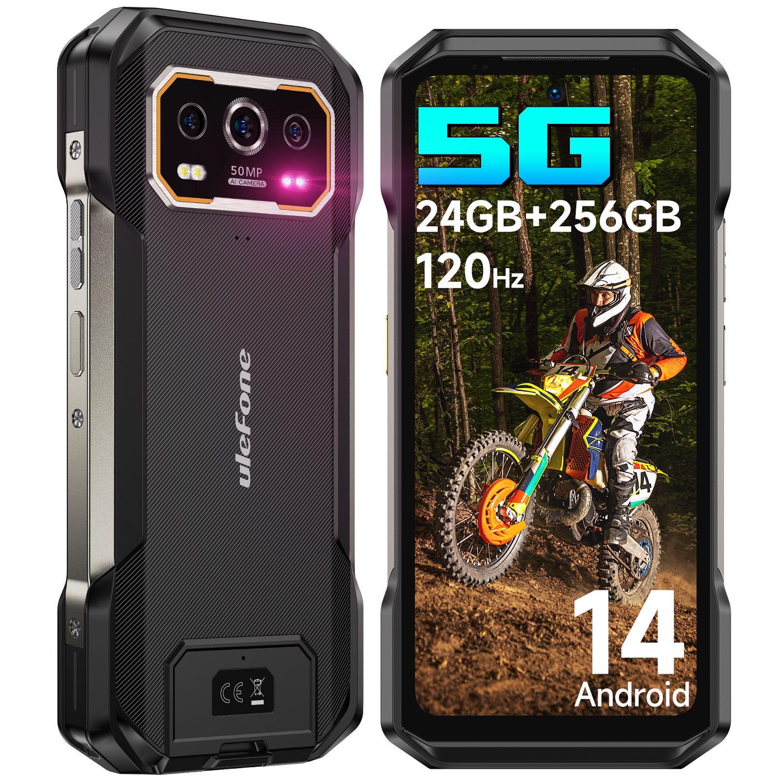 ULEFONEСмартфонArmor27Pro12/256ГБ,черный