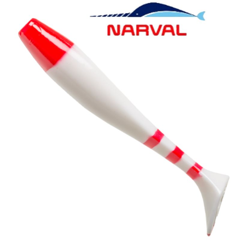 Приманка силиконовая Narval Choppy Tail 14cm цв. #014 Santa Claus / Виброхвост для джига на судака, щуку / Силикон Нарвал Чопи Тейл