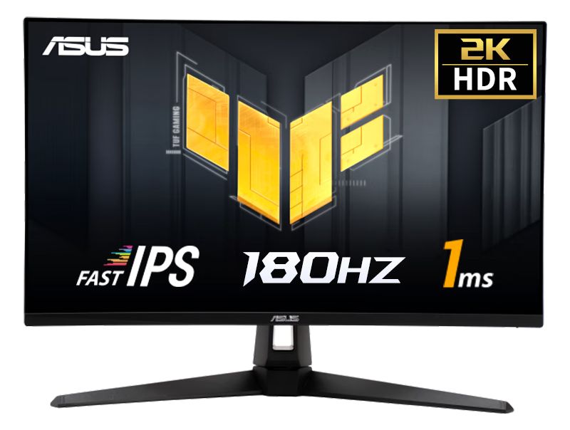 ASUS27"МониторTUFGAMINGVG27AQ3A/Встроенныйдинамик/2K/180Hz/HDR10/1msGTG/WQHD/FastIPS,черный