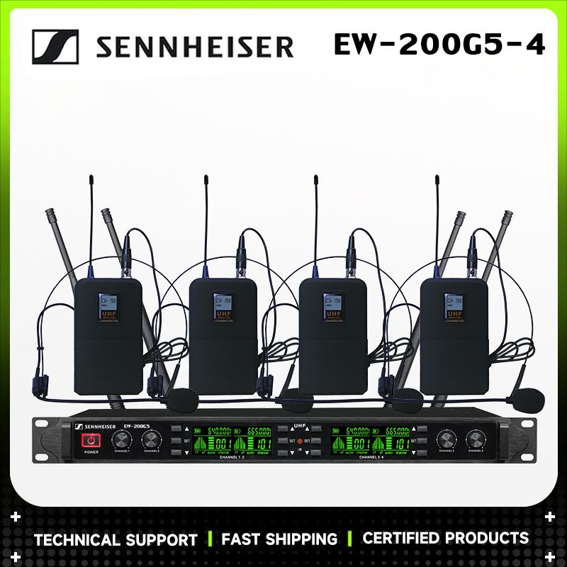 SennheiserМикрофондляживоговокалаSennheiserEW-100G5(1перетаскивание4)Беспроводноймикрофондлятренеровпофитнесу,школьныхучителей,презентацийнаконференциях,черныйматовый