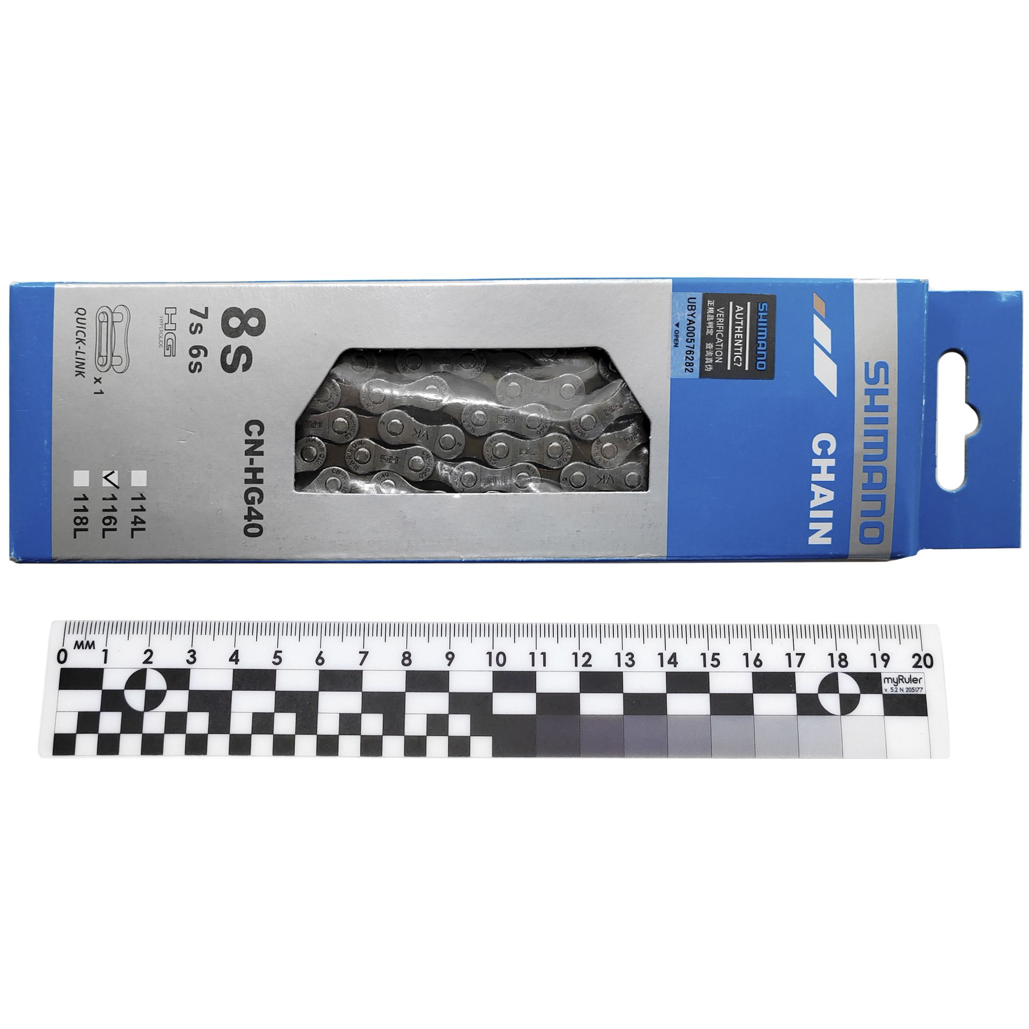 Shimano Цепь для велосипеда CN-HG40, 6-8 скоростей, 116 звеньев, замок цепи — Товары для велоспорта