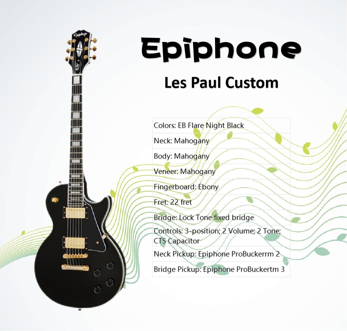 Электрогитара Epiphone Les Paul Custom 6-струнная