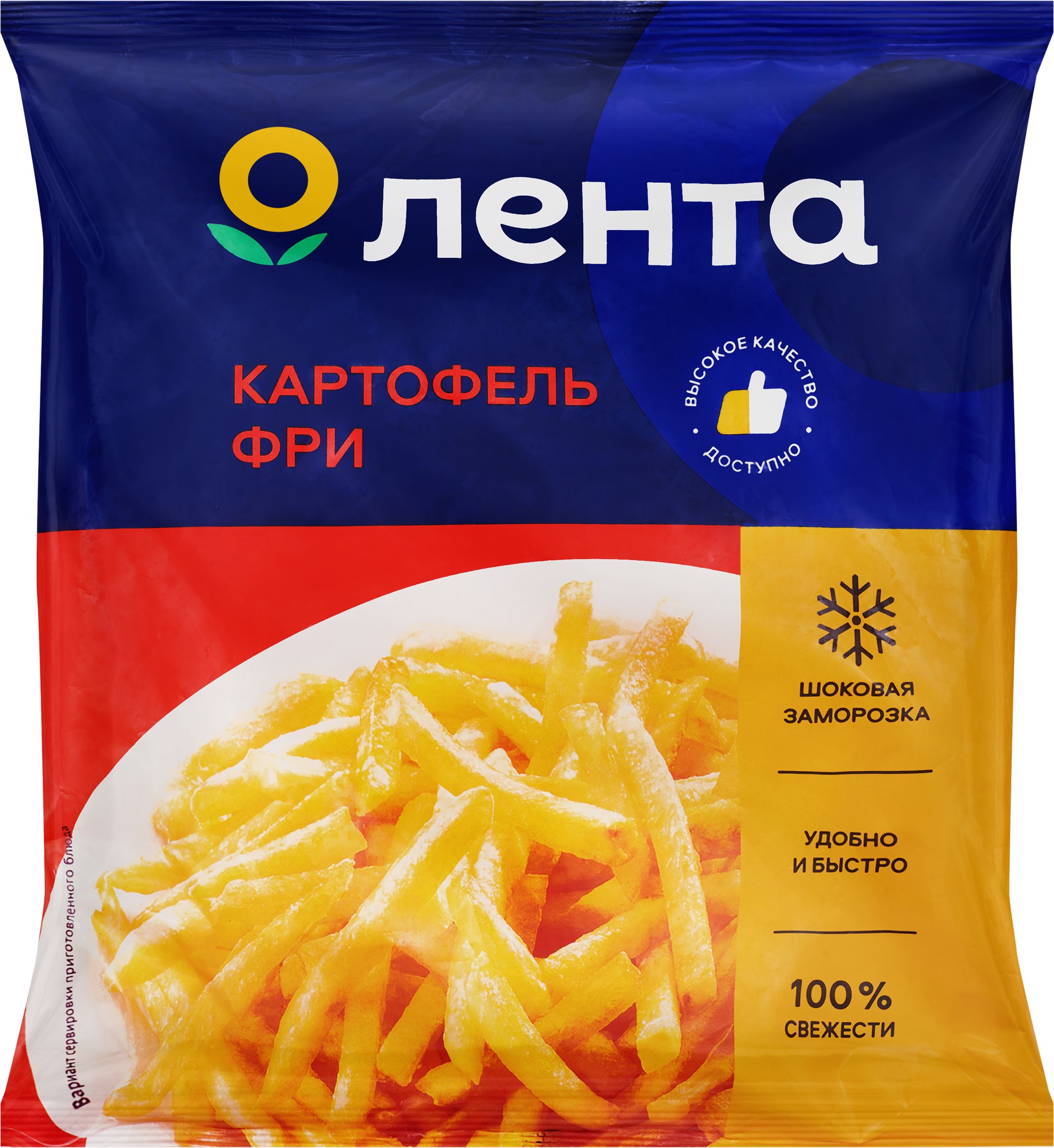 Картофель ЛЕНТА фри замороженный, 400г