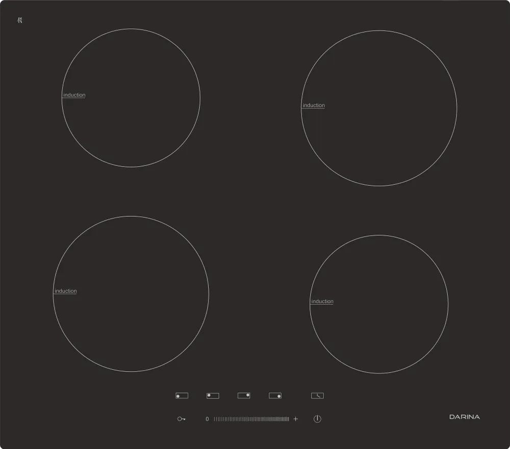 DARINA Индукционная варочная панель 5P EI 313 B, черный