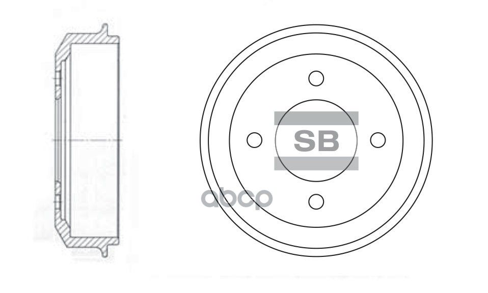 Барабан Тормозной Hyundai Accent 1.3-1.6/1.5Crdi 94> Sangsin brake арт. SD1003