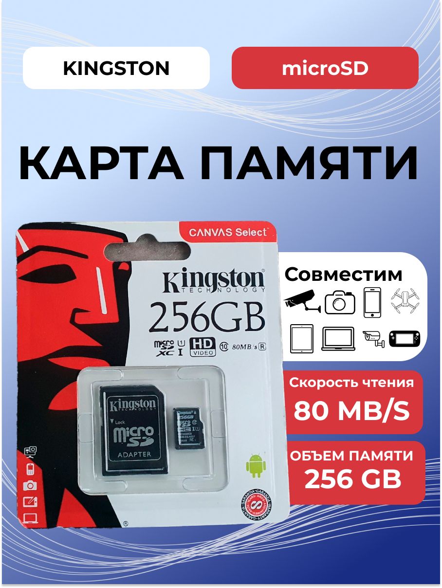 Карта памяти Canvas Select 256 ГБ