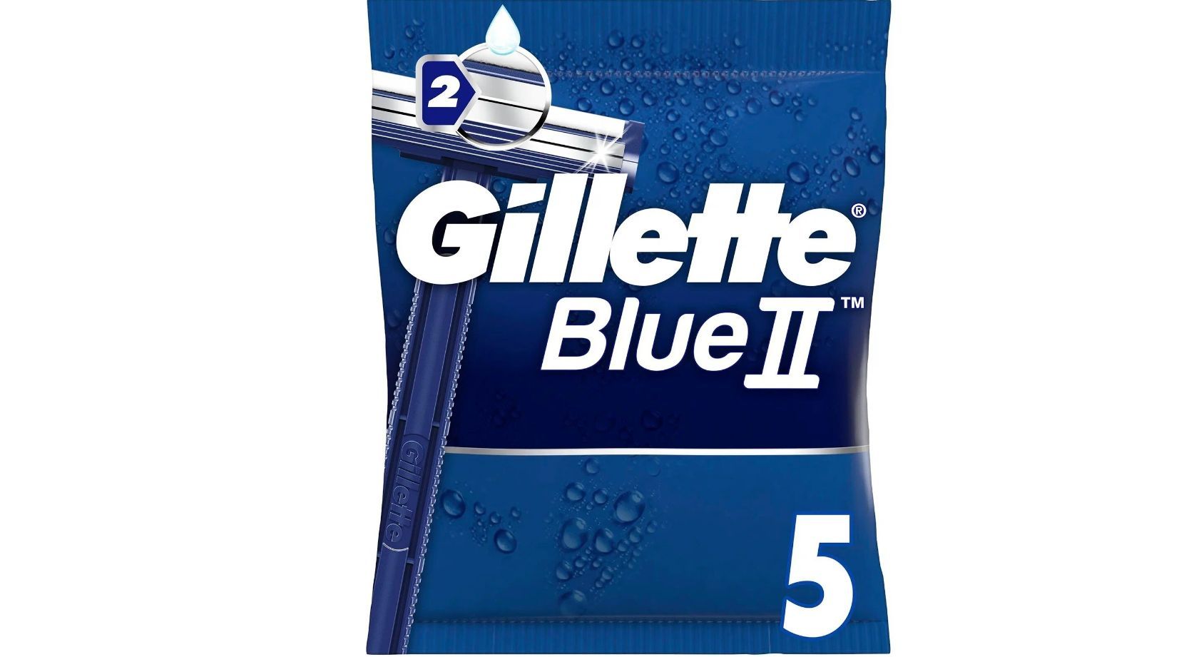 Однораз станки Gillette Blue II с увлаж полоск 5шт