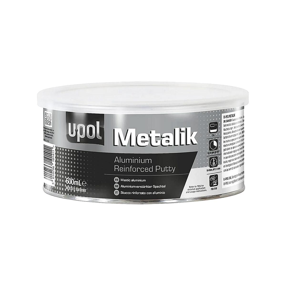 U-POL METL/1 Metalik Aluminium Reinforced Шпатлевка автомобильная армированная алюминием 600 мл.