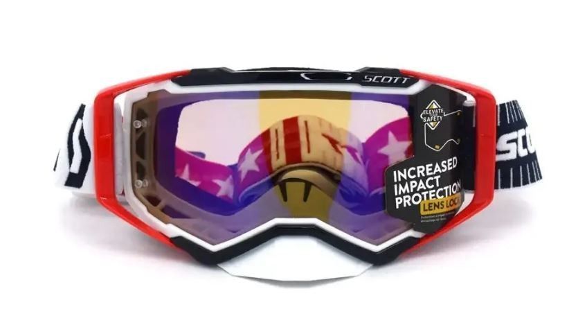 МотоОчки SCOTT 03-03 (Цвет: черный/белый/красный)