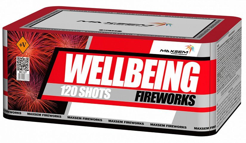 ФейерверкиисалютыMC127WellbeingFireworks/120залпов,калибр0,8дюйма,ТММаксэм