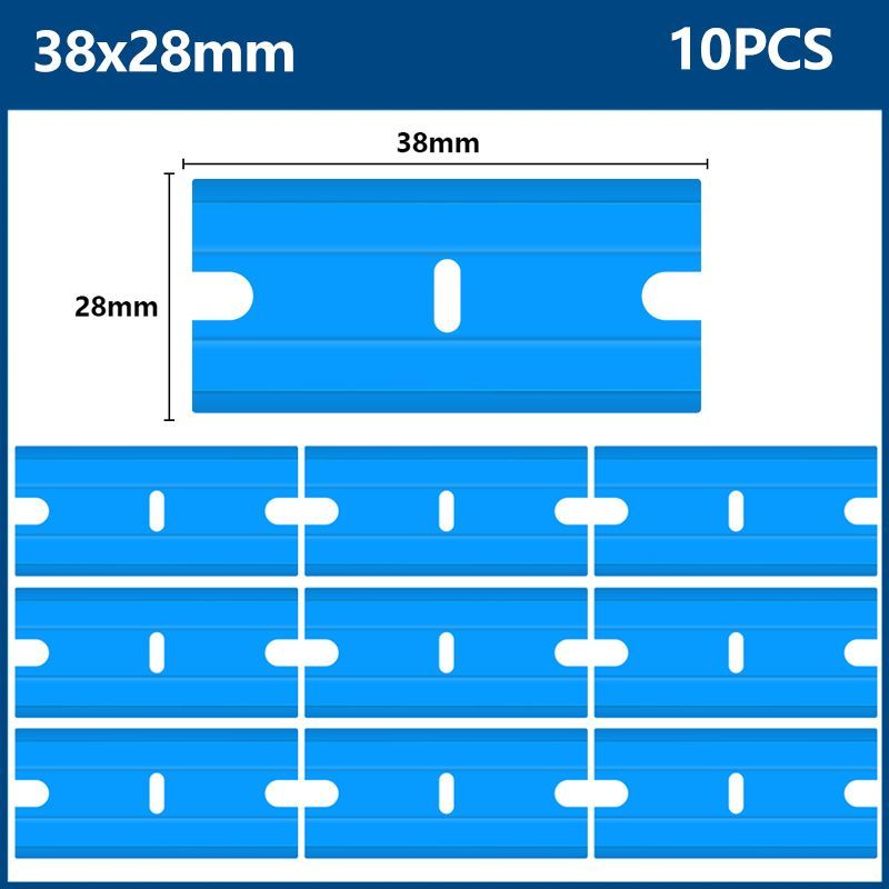 Лезвия к скребку для стеклокерамики, плит и удаления тонировки (металл),10 шт