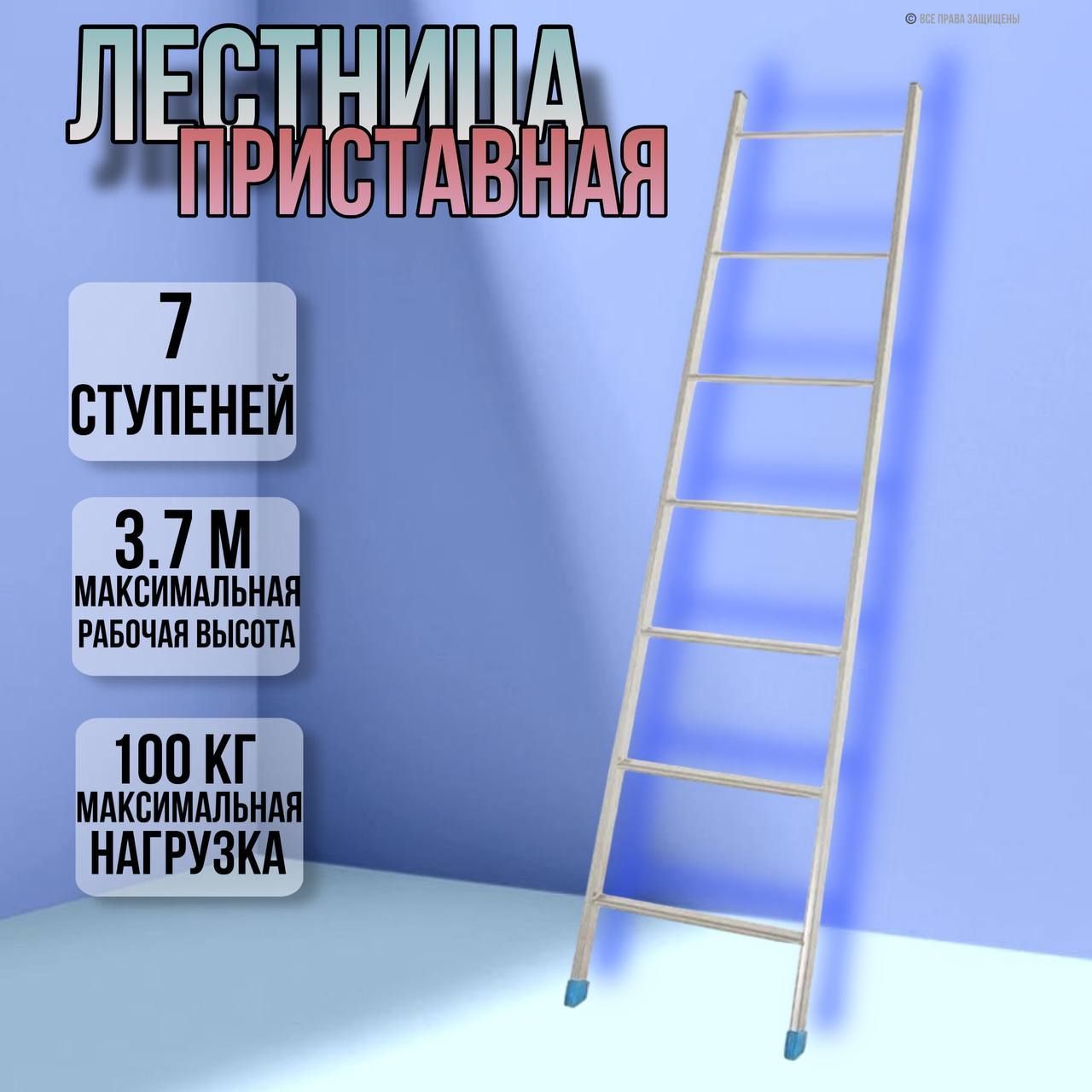 Лестницаприставная7ступеней/высота1,7мЛ7