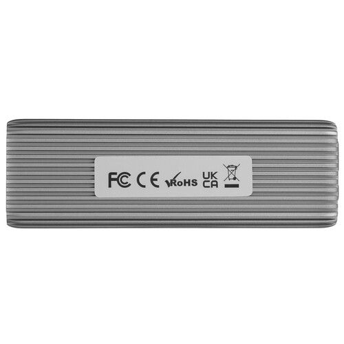 Внешний бокс, цвет серый, металл, USB 3.2 Gen 1 Type-C, M.2 NVMe, полезный