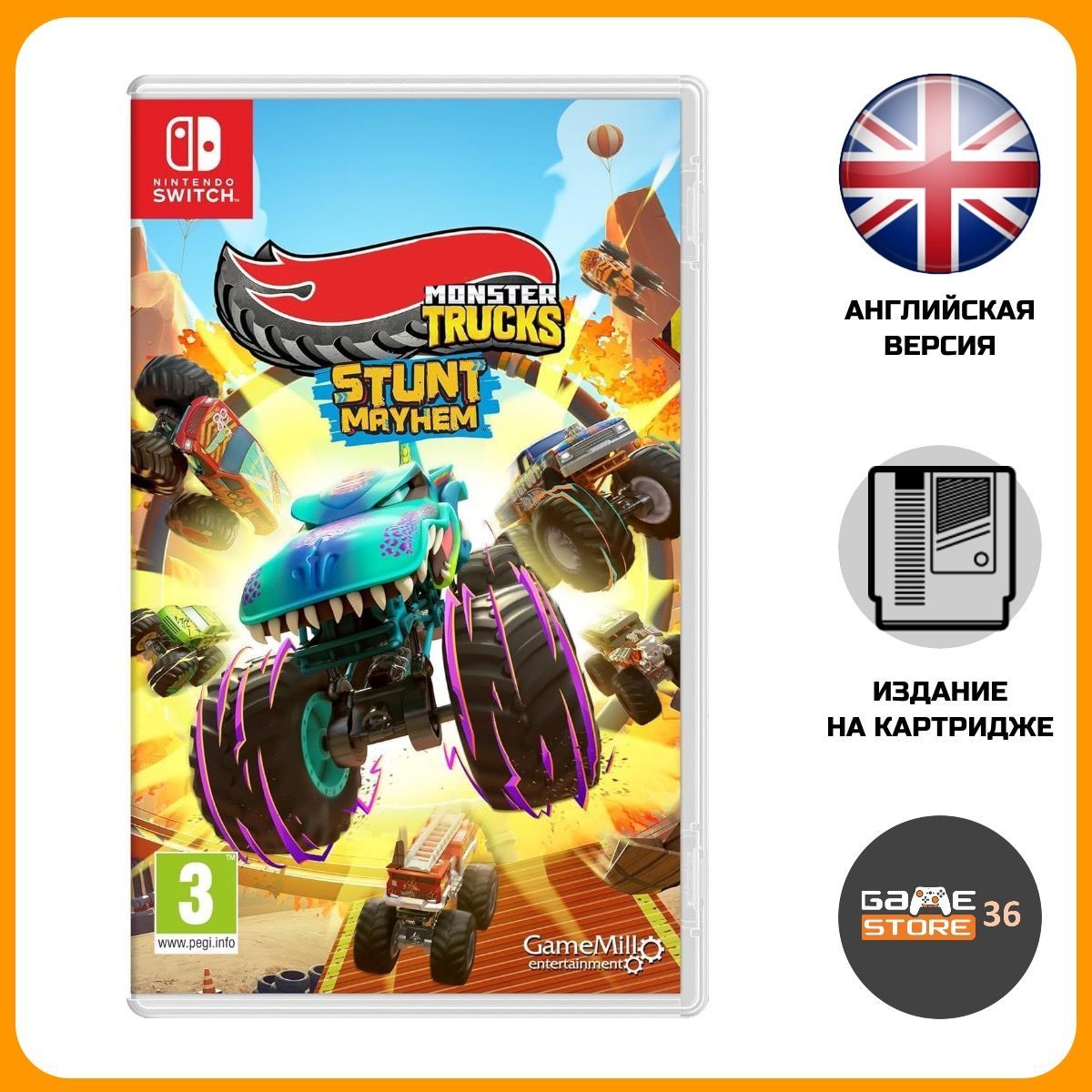 Игра Monster Trucks Stunt Mayhem (Nintendo Switch, Английская версия)