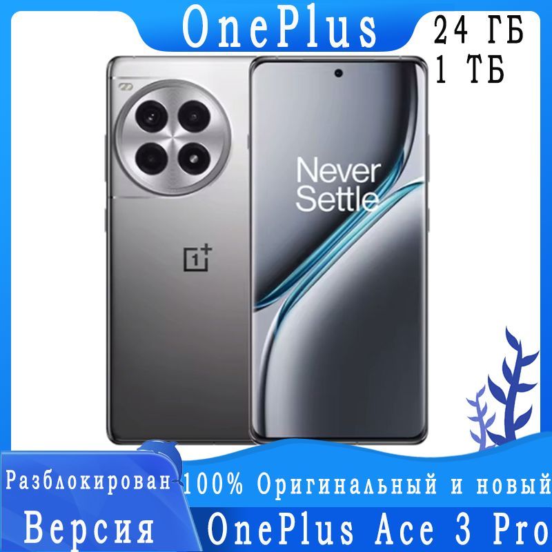 OnePlusСмартфонOnePlusAce3ProРусский100WGoogleCN24/1ТБ,серебристый