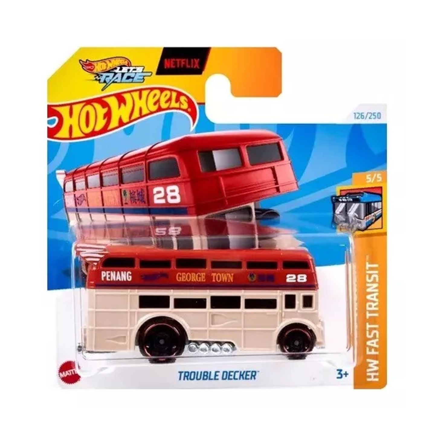 HTB45 Hot Wheels машинка металлическая игрушка коллекционная масштабная модель Trouble Decker Кейс 2024