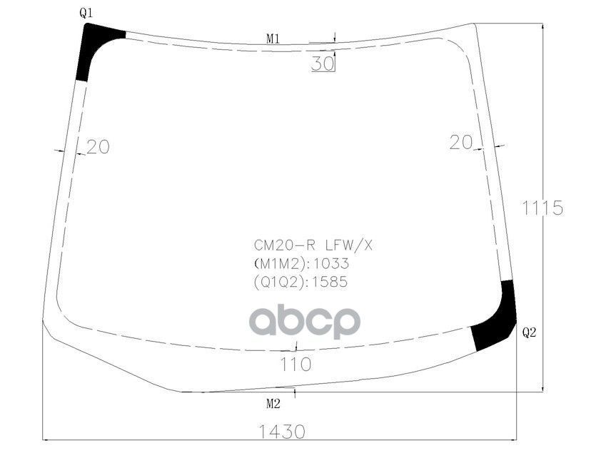 XYG Стекло лобовое Toyota Ipsum (ACM20) 01-09